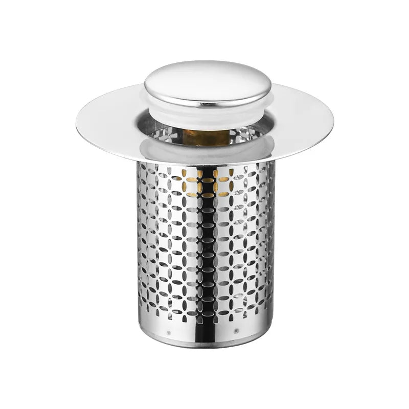 Stainless Steel Pop-Up Drain Stopper & Hair Catcher Strainer