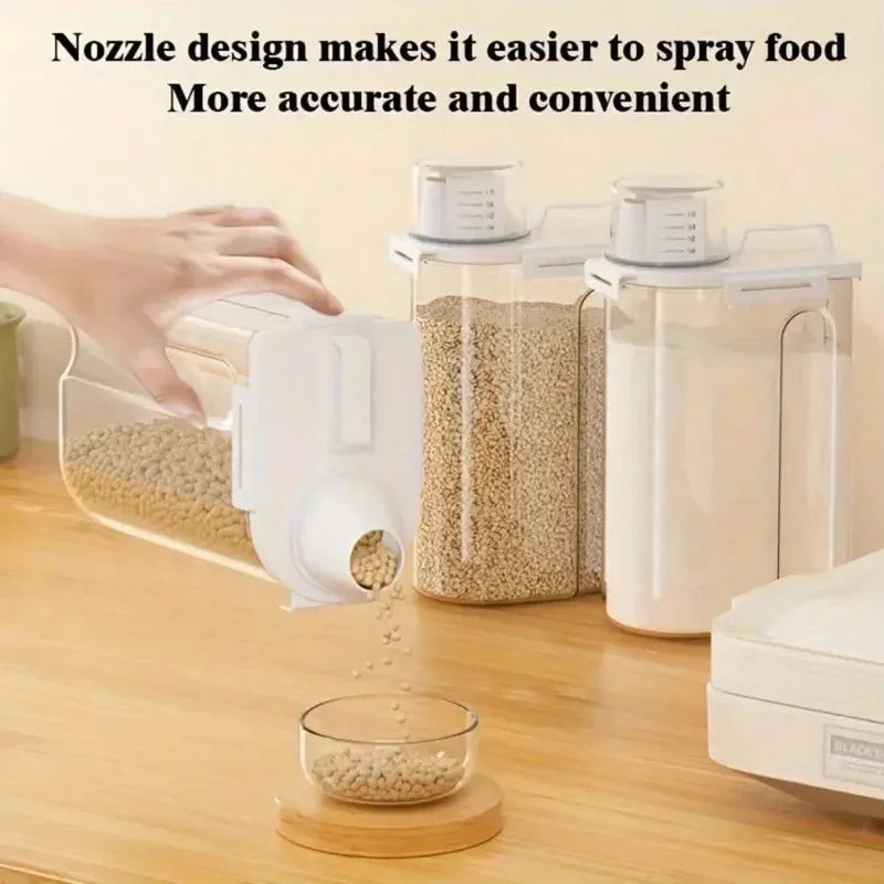 2.5L Covered Moisture-proof Sealed Storage Container - Used for Grain, Nut, Flour, Rice Food Storage Boxes Peaceful Pleasures Health and Wellness