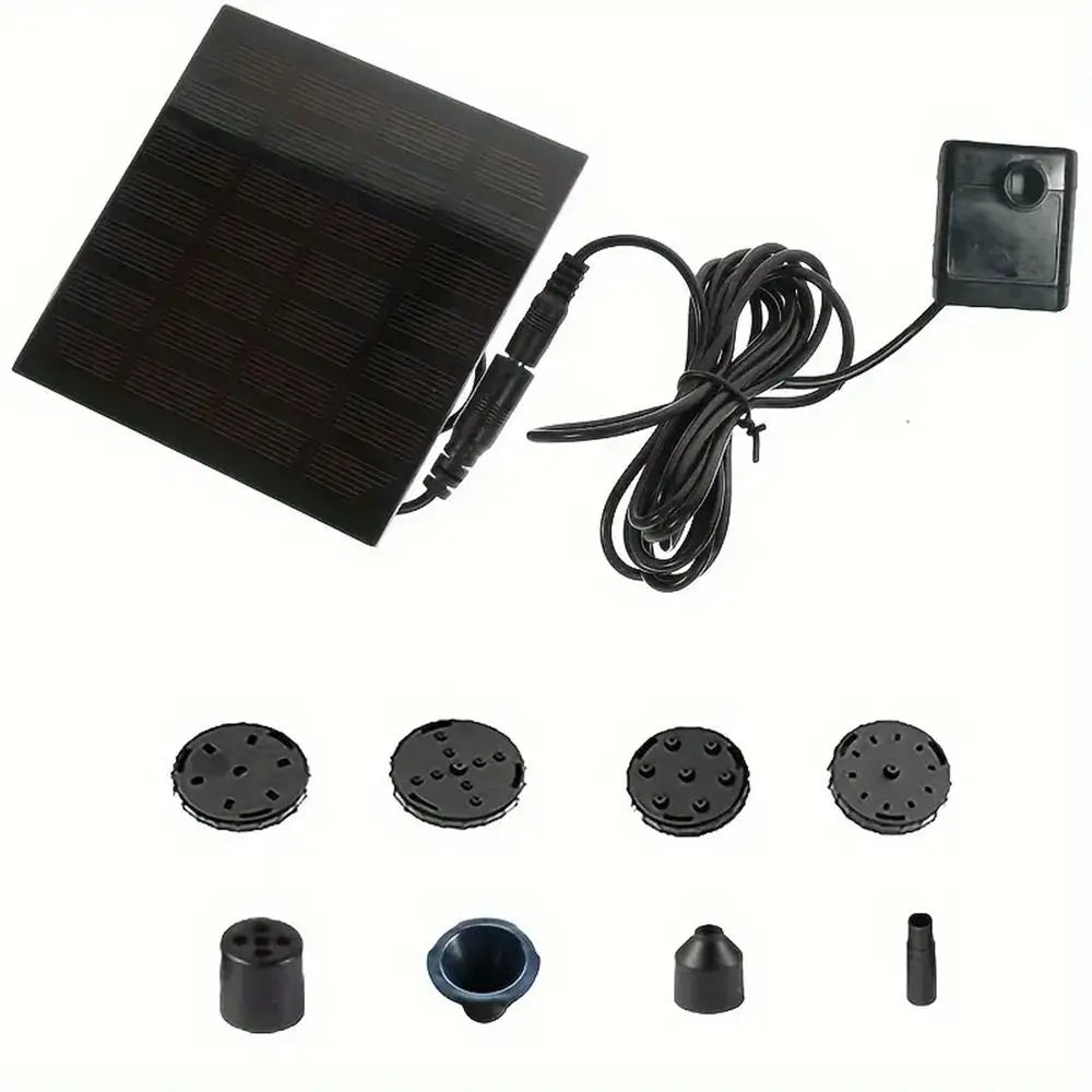 Solar Fountain Pump Kit – 4 Nozzles, 200L/H Garden & Bird Bath