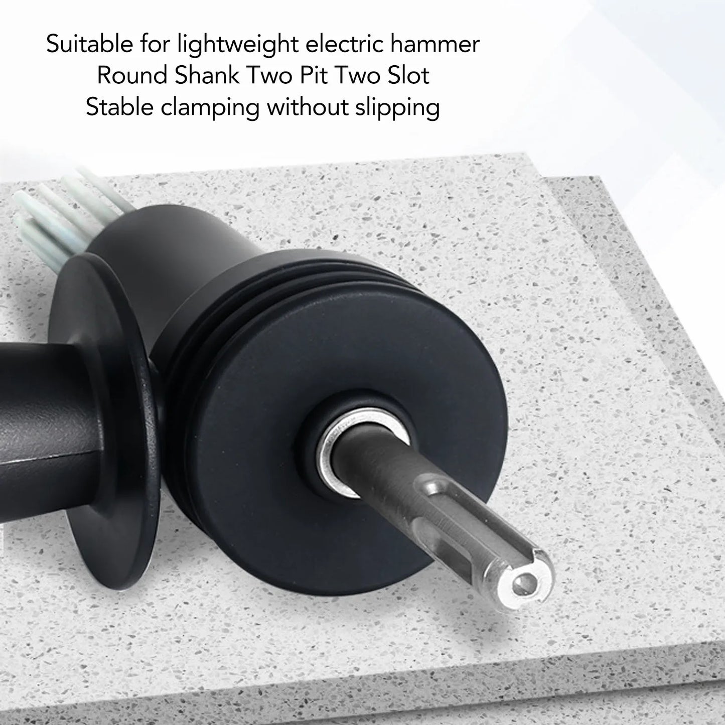 Electric Hammer Needle Scaler Attachment | 2 Pit 2 Slot Round Shank