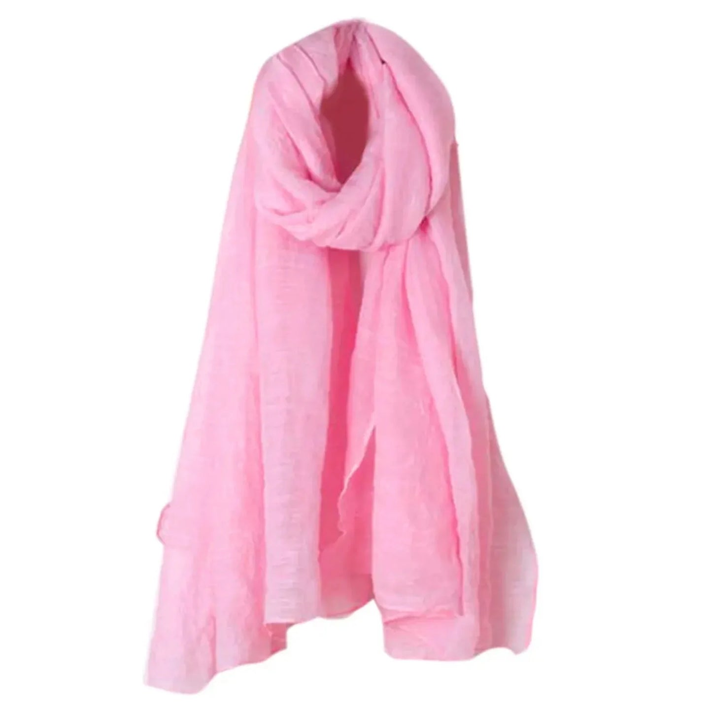 Women's Cotton Linen Scarf Shawl Wrap – 16 Colors | Hijab