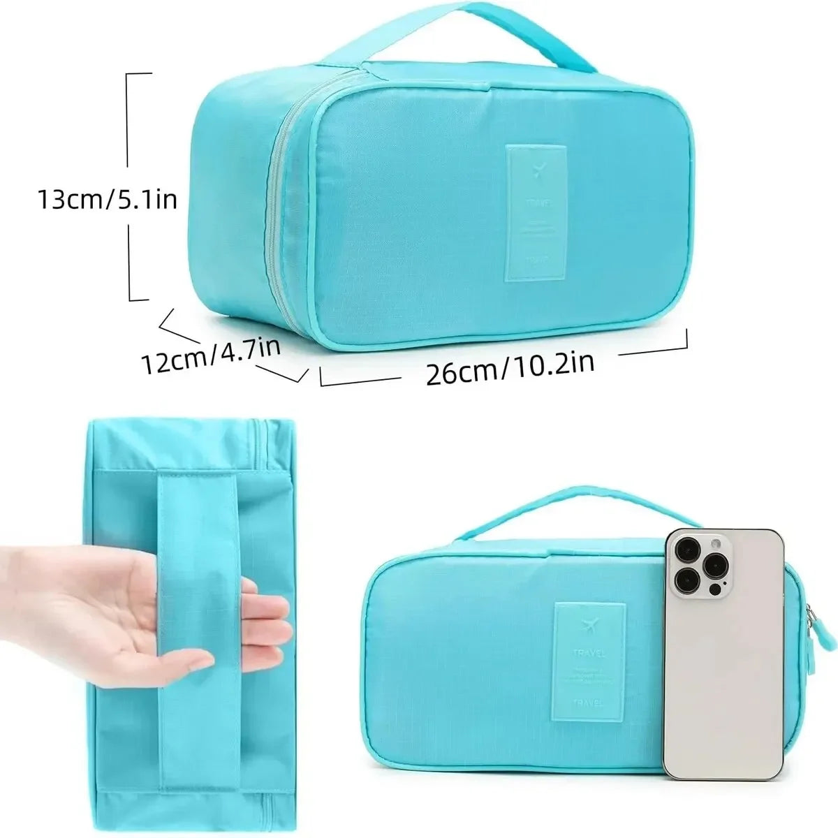 Portable Travel Organizer Bag – Bra, Underwear & Cosmetic Case
