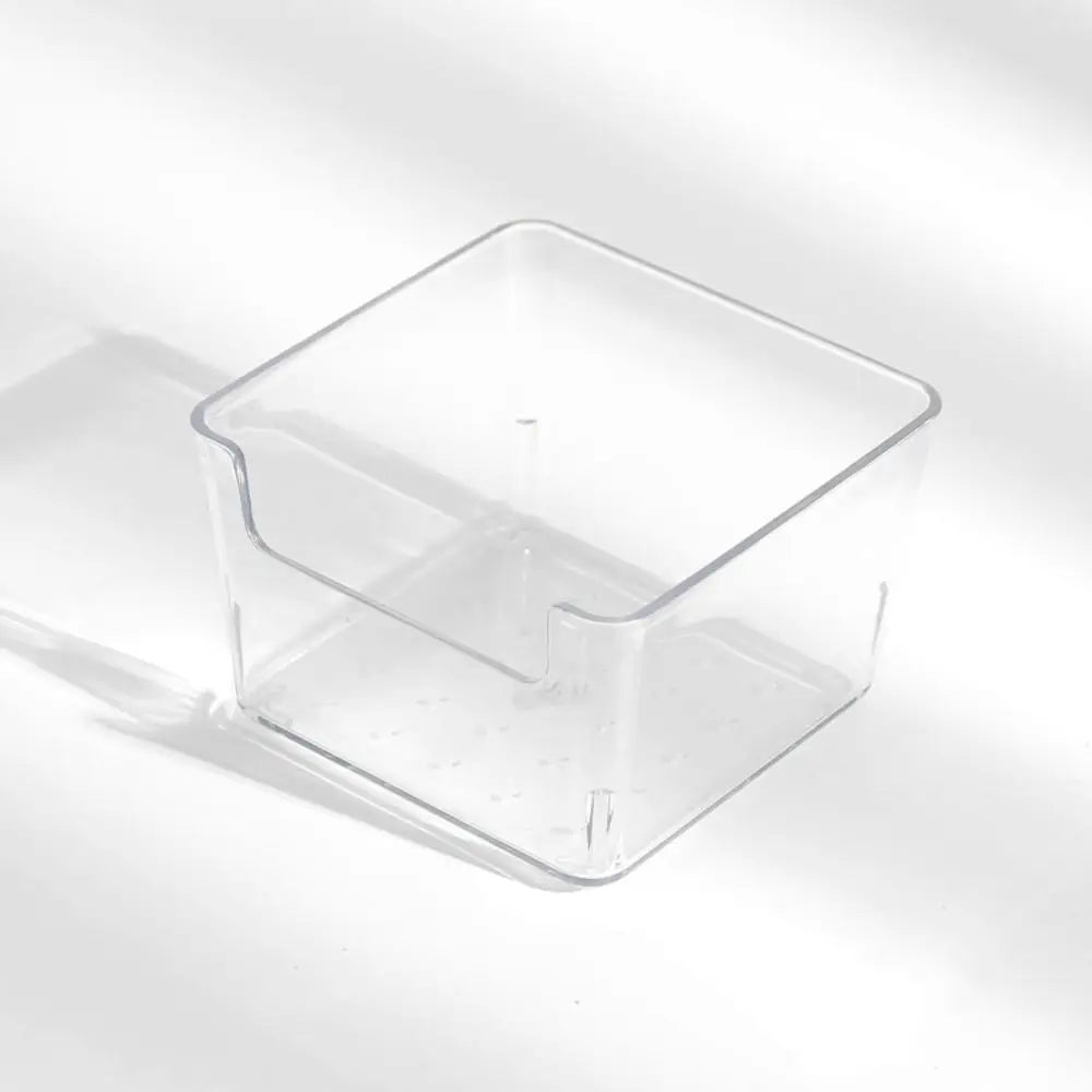 Simple Chic Acrylic Note Holder Transparent Waterproof Clear Note Box Card Paper Efficient Desk Organizer Desktop Peaceful Pleasures Health and Wellness