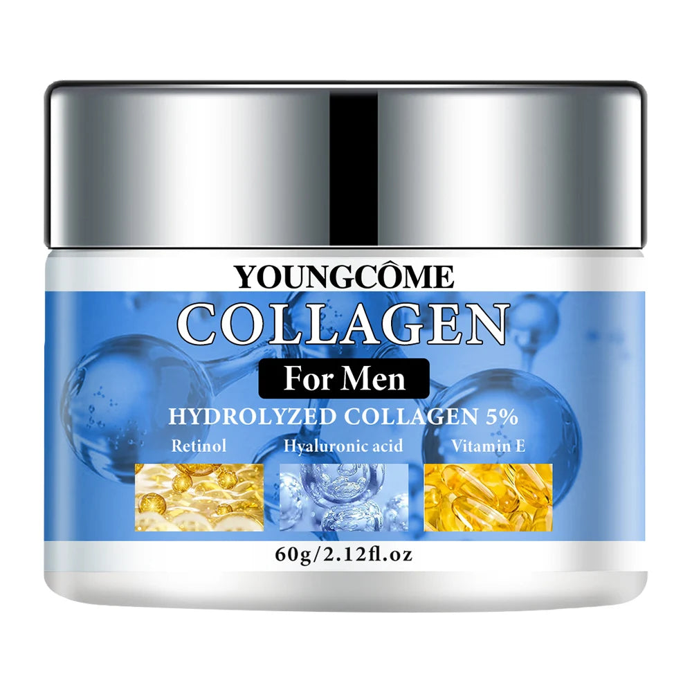 Smooth Wrinkle Cream for Men Remove Face & Neck Wrinkles Firming Moisturizing Skin Retinol Face Cream Younger Facial Treatment Peaceful Pleasures Health and Wellness 60g
