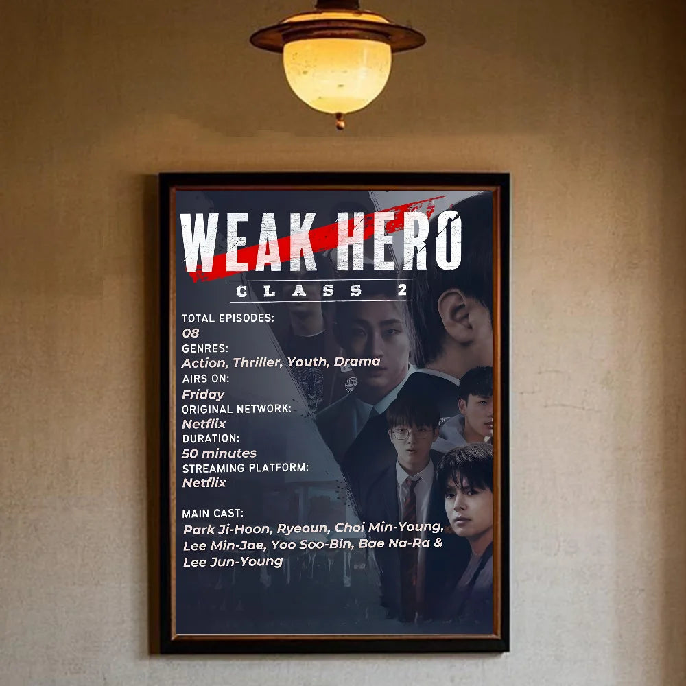 Korea W-Weak Hero Class 2 Poster HD art sticky wall waterproof home living room bedroom bar aesthetic decoration Peaceful Pleasures Health and Wellness z8 40X50cmNoframe