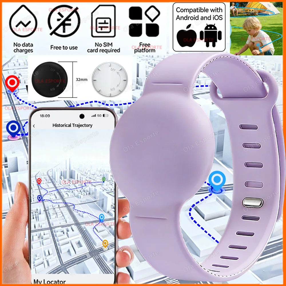 Silicone GPS Tracker Wristband | Waterproof Smart Locator Strap