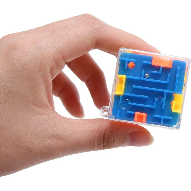 Mini 3D Maze Puzzle Cube | Six-Sided Rolling Ball Toy for Kids