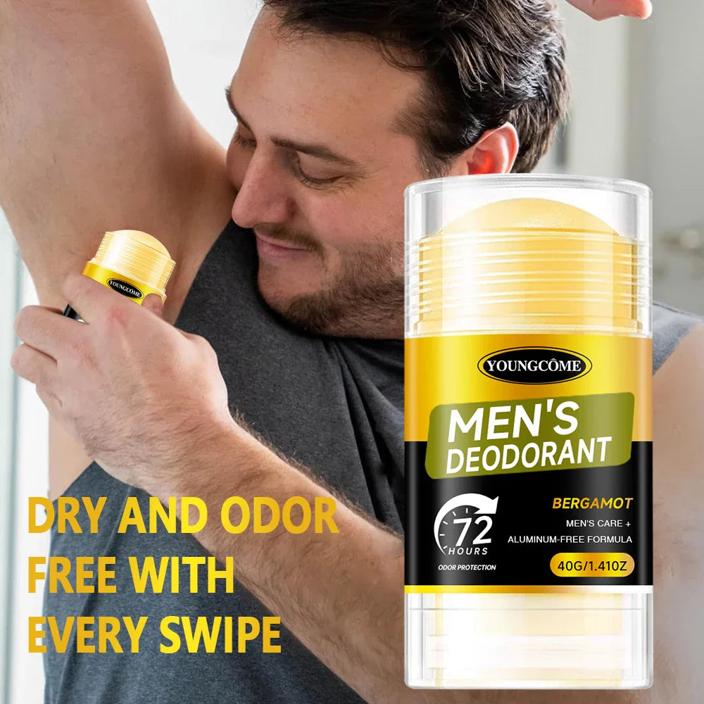 YOUNGCOME Men's Sandalwood Deodorant Stick | All-Day Fresh 40g