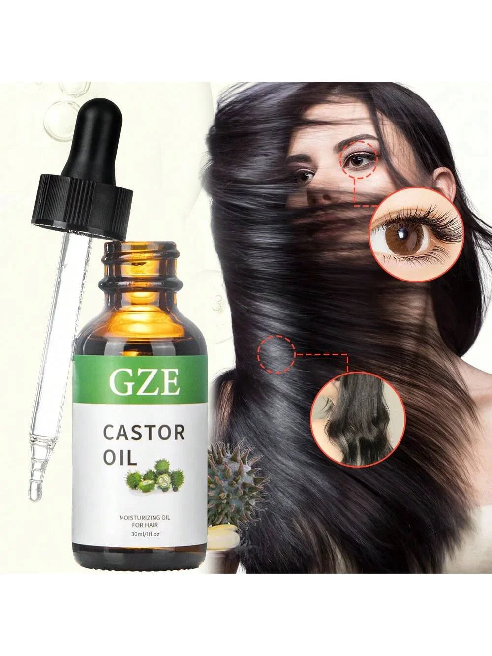 GZE Organic Castor Oil 1oz | Cold Pressed & Hexane Free