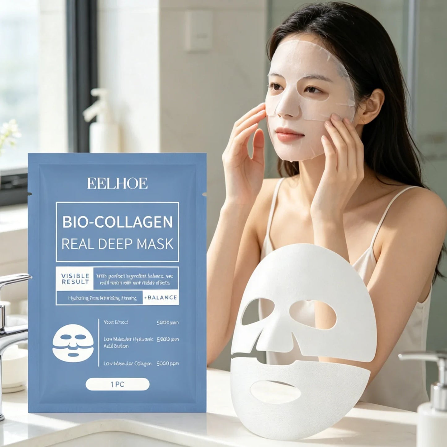 EELHOE Bio Collagen Face Mask – Firming, Hydrating & Brightening