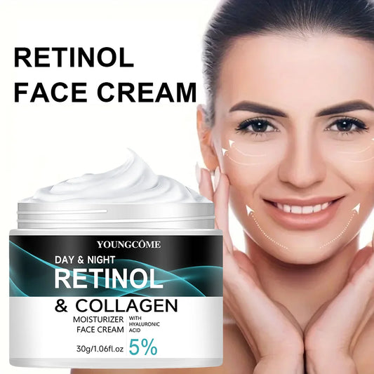 Retinol Cream Promotes Skin Elasticity and Luster Moisturizing Lifting Firming Collagen Facial Whitening Creams Whitening Smooth Peaceful Pleasures Health and Wellness