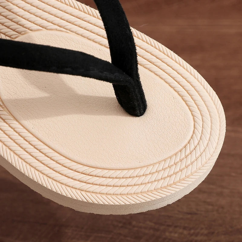 Women's Retro Flat Flip Flop Slippers | Summer Beach Sandals