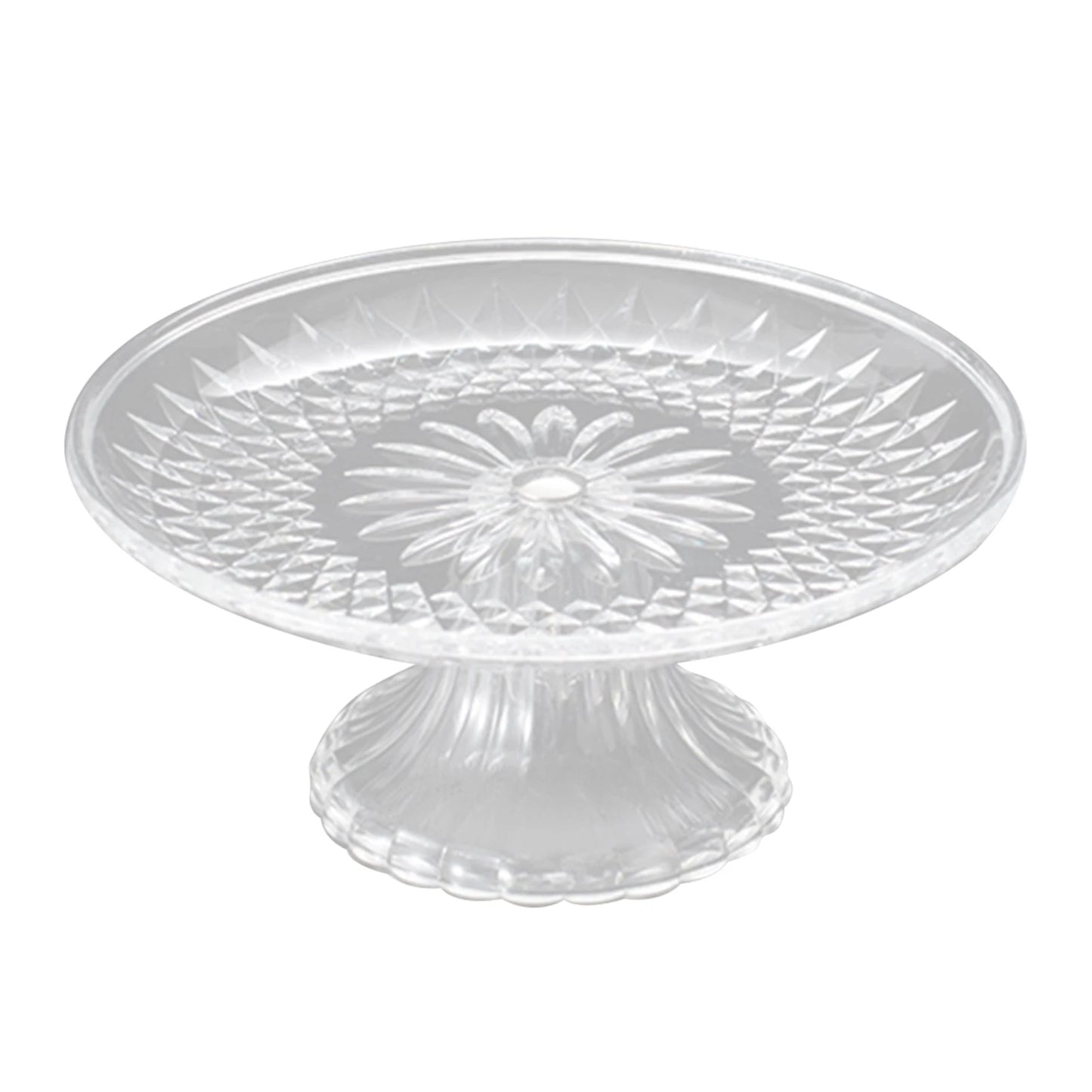 Clear Embossed Fruit & Snack Serving Tray | PET Plate 15–30cm