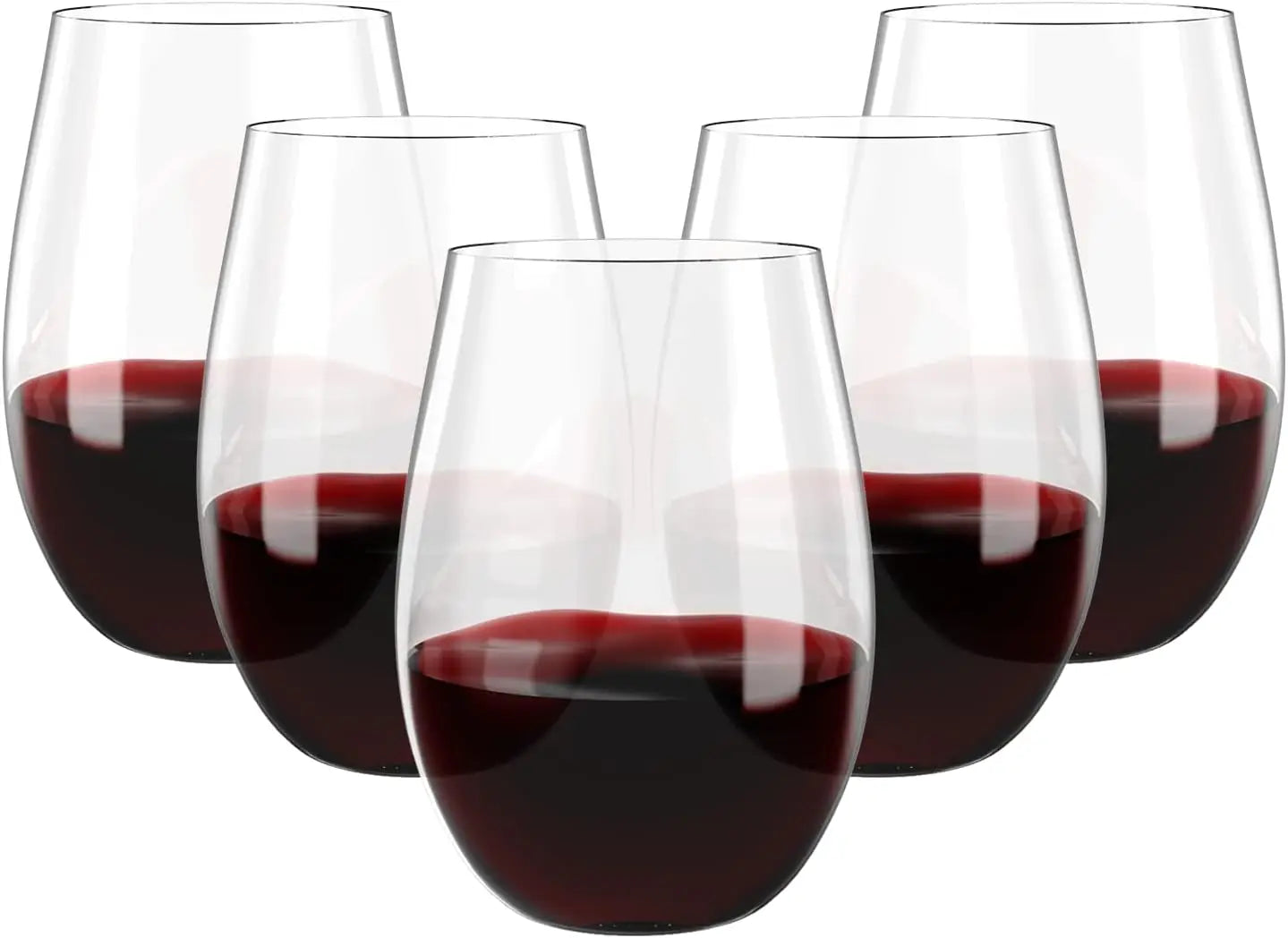 15PCS 16 OZ Plastic Wine Glasses, Stemless Plastic Wine Cups Heavy Duty Unbreakable Disposable Wine Glasses for Wedding or Party Peaceful Pleasures Health and Wellness 15pcs