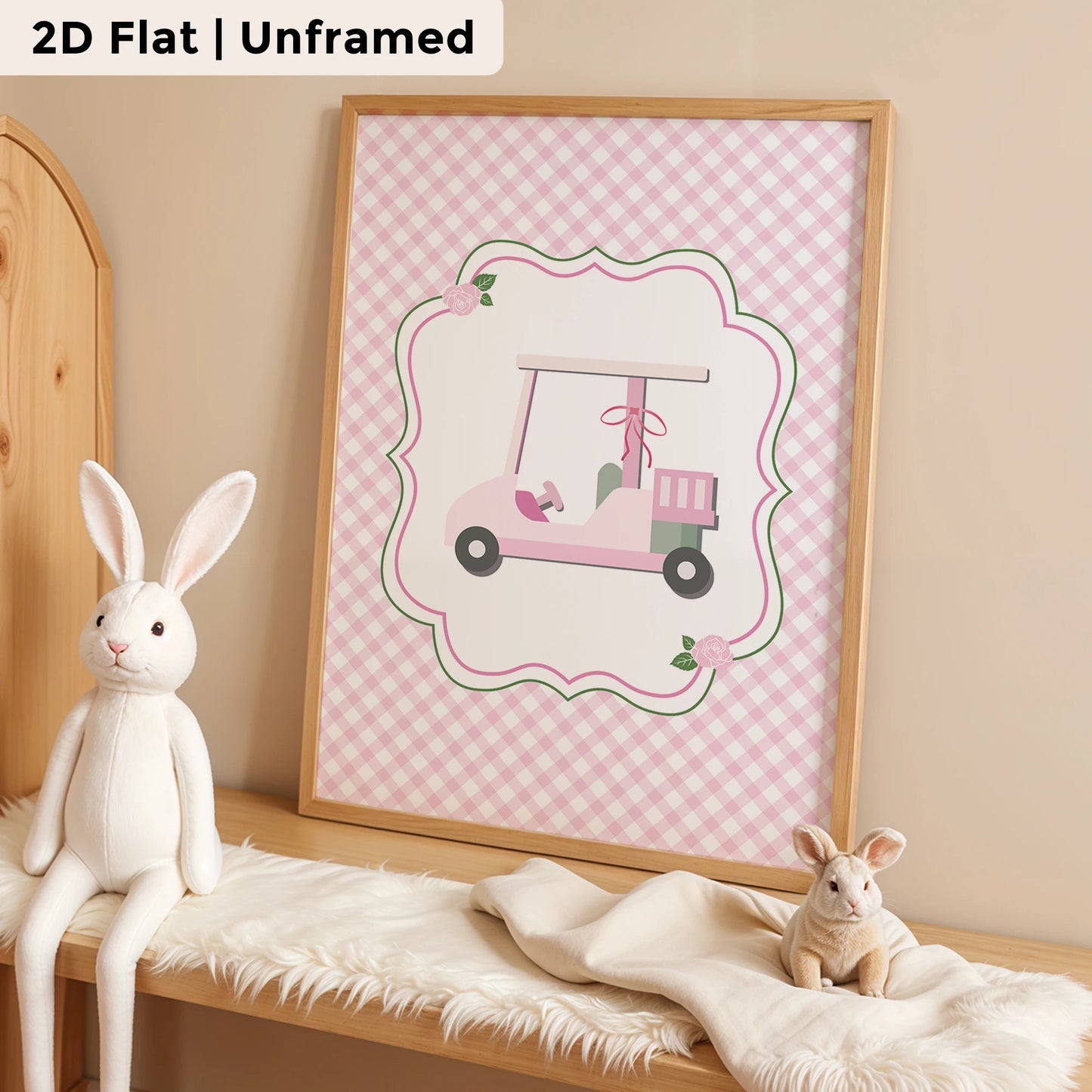 3-Piece Pink Golf Canvas Wall Art Print | Kids Room Home Decor