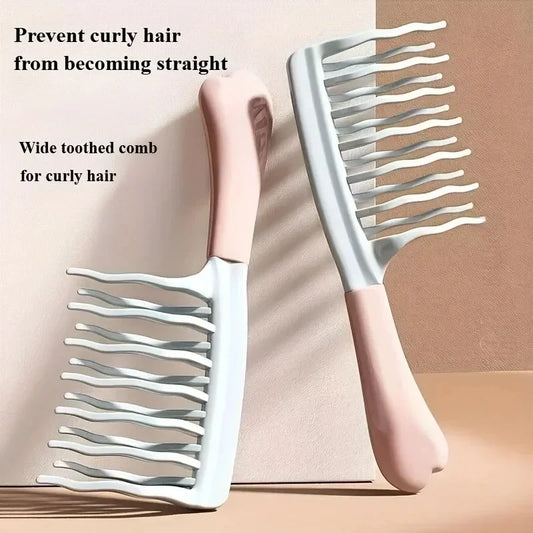 1pc Dual Wide-Tooth Hair Combs, Ideal for Long Curls & Voluminous Styles, Curly Hair Management &Home Massage, Elegant Hair Care Peaceful Pleasures Health and Wellness