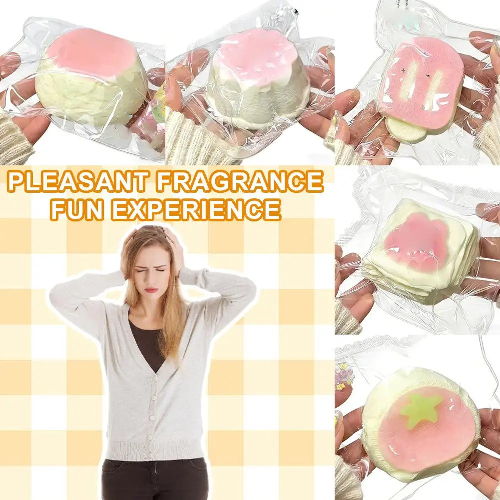 Cute Food Series Stress-relieving Toys Silicone Squeezing Slow