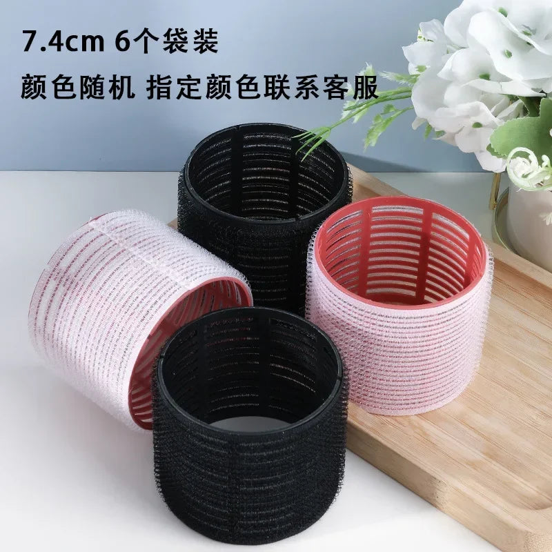 6Pcs Hair Rollers Heatless Curlers No Heat Hair Bangs Volume Salon Hairdressing Curlers Sticky Hair Styling Tool Peaceful Pleasures Health and Wellness 7.4cm-random-6pcs