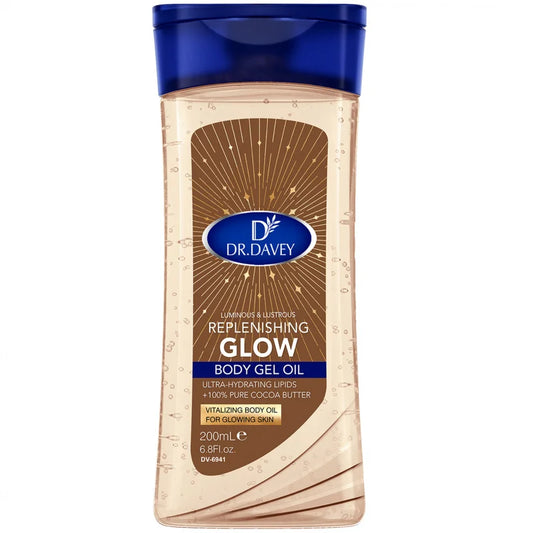 200ML DR.DAVEY REPLENISHING GLOW BODY GEL OIL Large Capacity Skin Care Moisturizing and Moisturizing for Whole Body Use Peaceful Pleasures Health and Wellness
