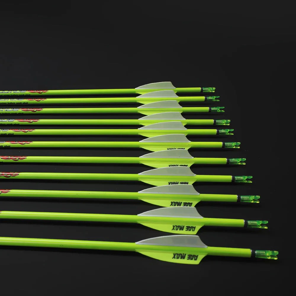 6 Pure Carbon Arrow Spine 400 500 600 700 800 900 1000 ID Pin Nock