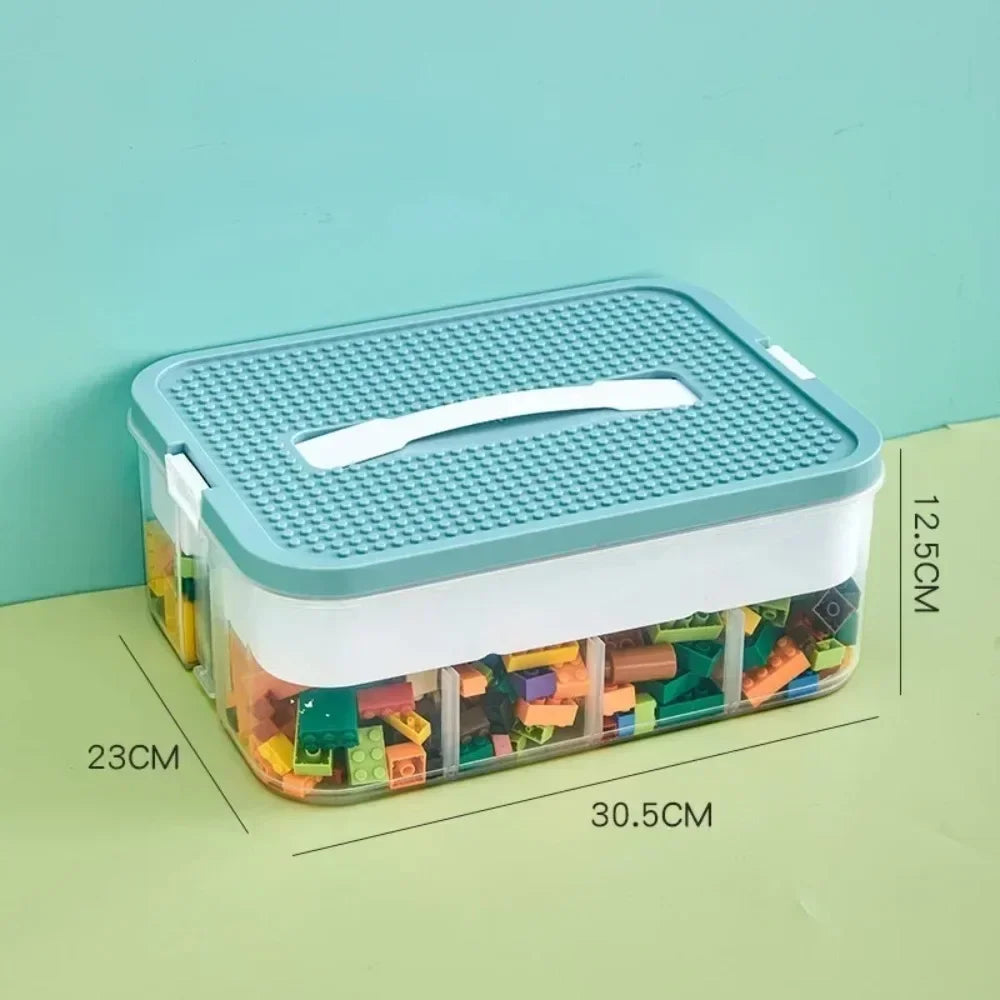 Stackable Building Blocks Storage Box | Kids Toy Organizer Bin