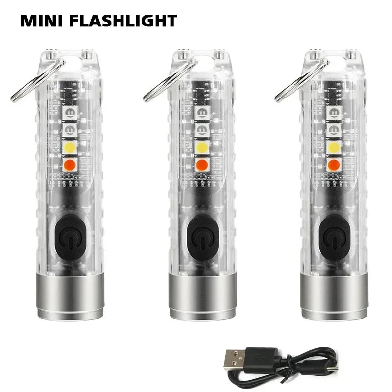 ESMARTER Y41 Mini Keychain Flashlight | USB-C, IP66, UV