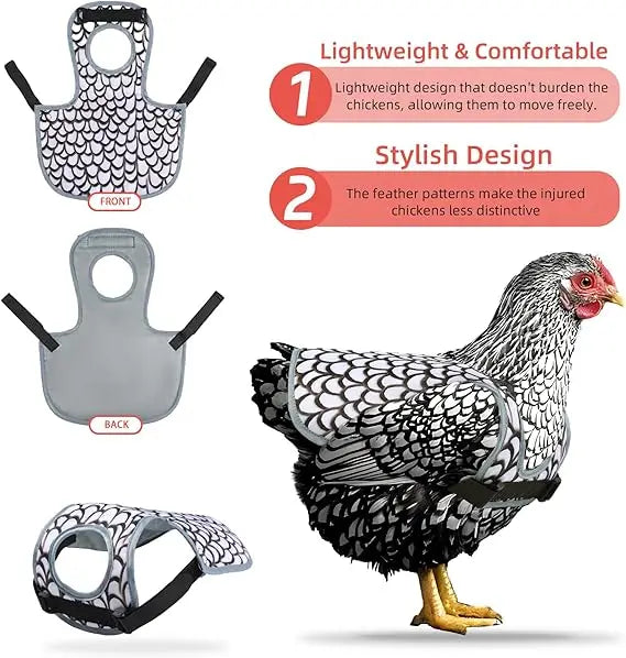 Chicken Saddles for hens, Chicken Apron Back Protector for Hens With Adjustable Strap, Chicken Hen Mating Saddle Peaceful Pleasures Health and Wellness