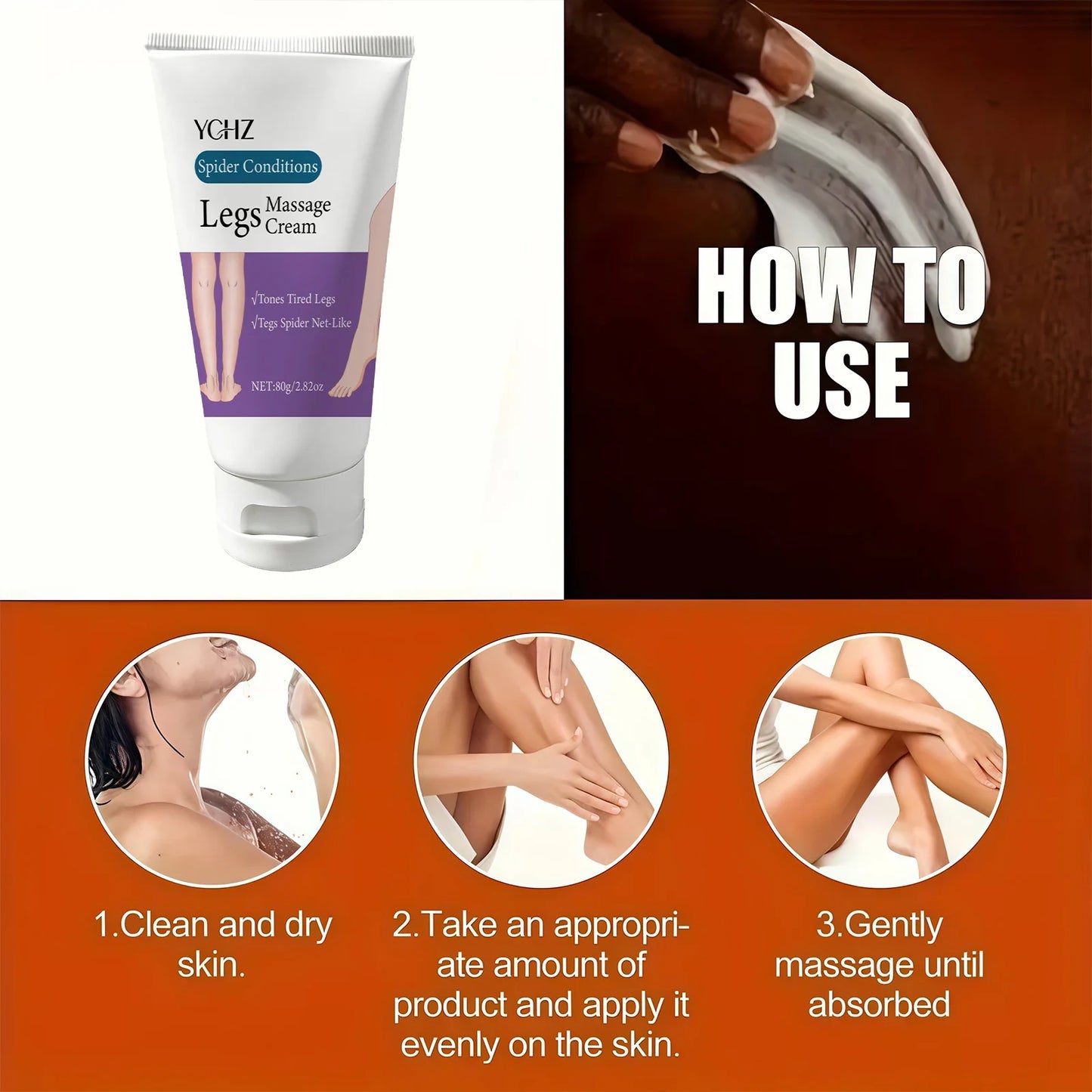 YCHZ Warming Body Cream – Moisturizing for Knees, Elbows & Legs