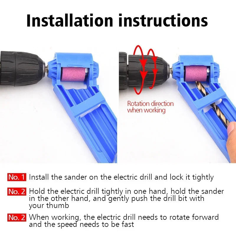 Drill Bit Sharpener 2- Portable Corundum Grinding Wheel Grinder