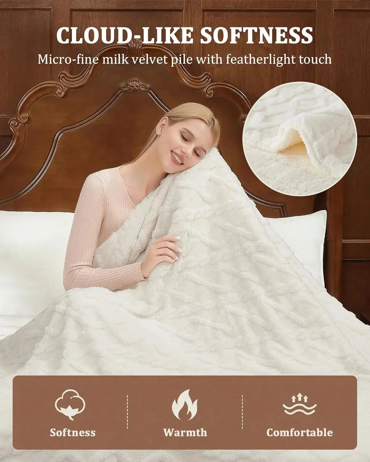 Electric Heated Blanket Twin Size – Sherpa, 10 Heat Levels, ETL Certified Electric Blanket Peaceful Pleasures Health and Wellness