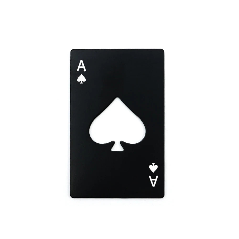 Stainless Steel Card Bottle Opener | Spades Playing Card Design