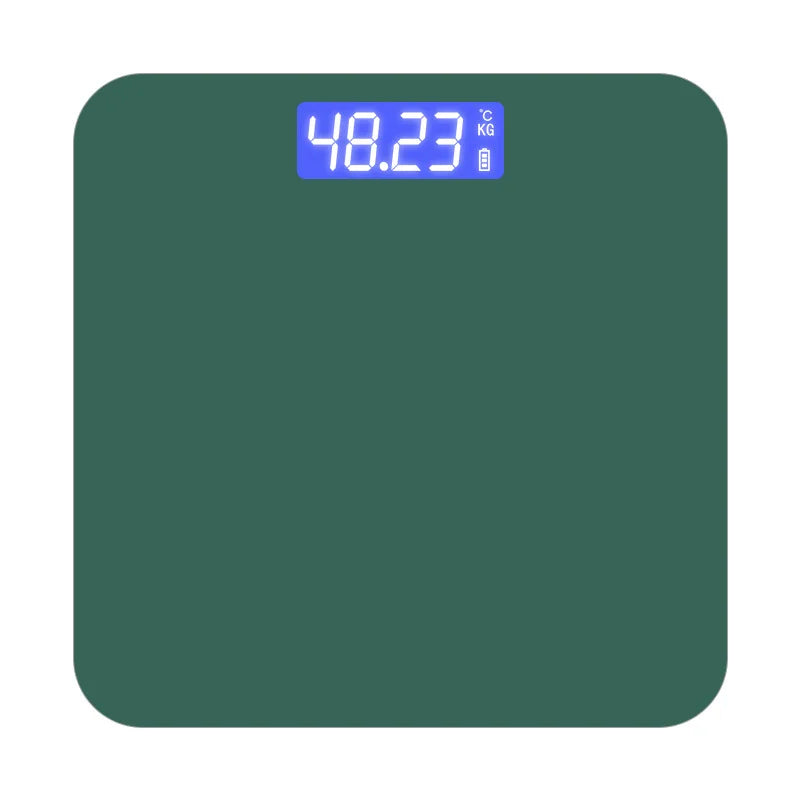 Digital Bathroom Scale 7 Styles Intelligent LCD Display High-Strength Weighing Scales with Temperature Feature Weight management Peaceful Pleasures Health and Wellness green