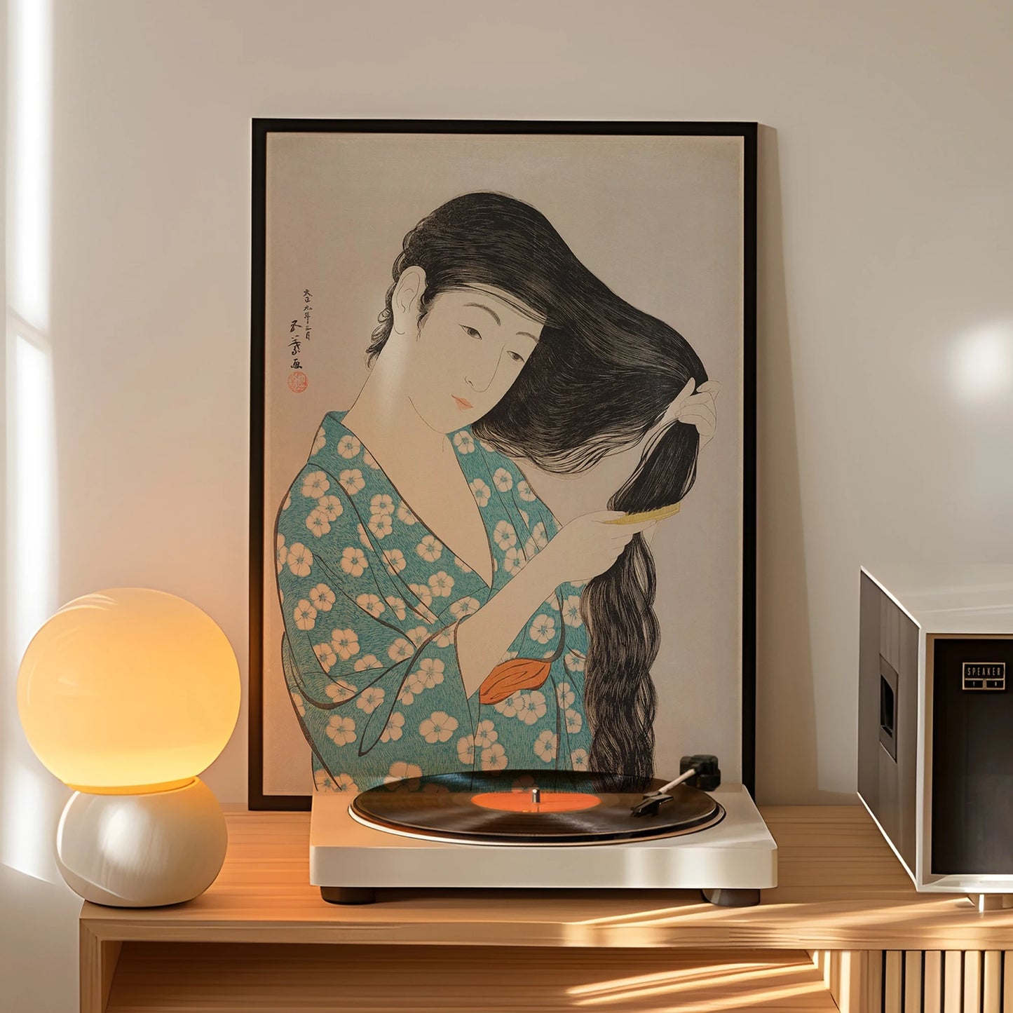 Minimalist Japanese Women Canvas Wall Art Print | Home Decor