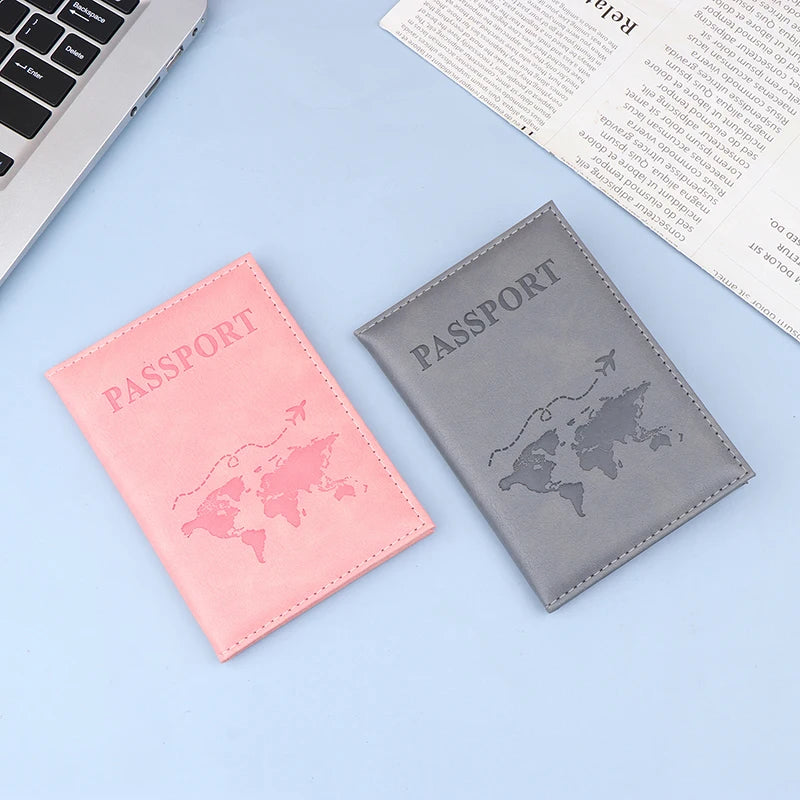 PU Leather Passport Holder – Slim Unisex Travel Wallet & Card Case