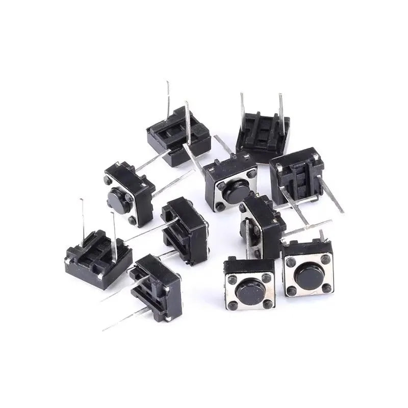 50Pcs Momentary Tactile Tact Push Button Switch 2 Pin DIP 6x6x4.3mm High 4.3mm Peaceful Pleasures Health and Wellness