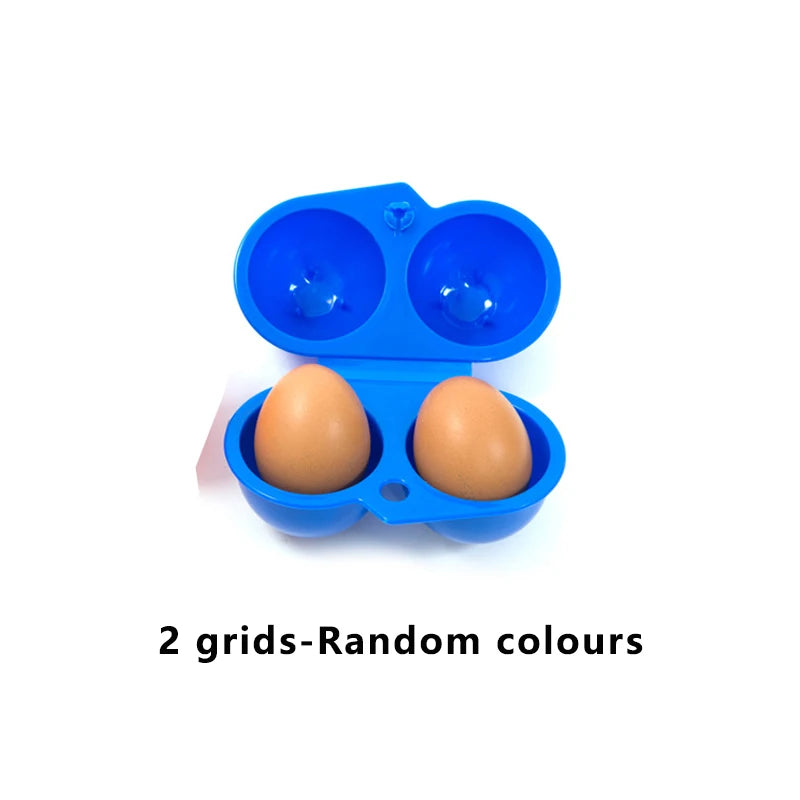 Portable Egg Holder Storage Box – 2/4/6/12 Grid Camping Case Egg Storage Container Peaceful Pleasures Health and Wellness 2grids-Random