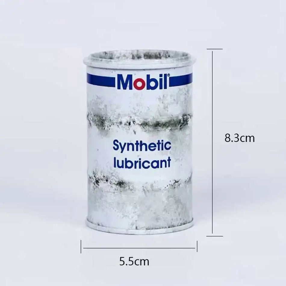 Iron Mini Oil Drum Model Chemistry Car Storage Box Desktop Decoration