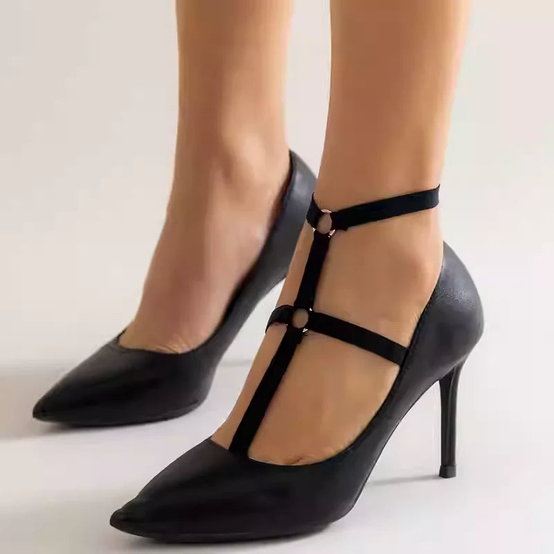 Ingemark Gothic Black Elastic Band Bandage Anklet Bracelet Women Heel