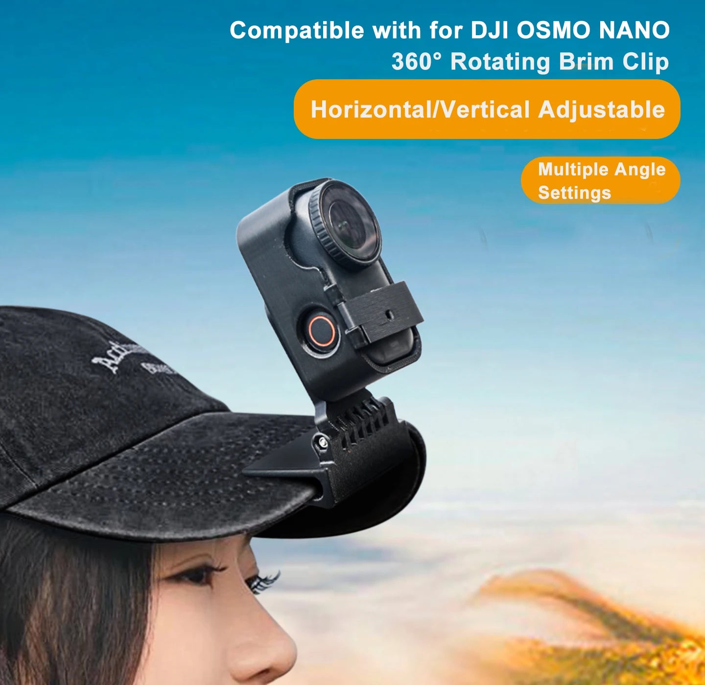 Strong Grip And Stable Brim clip For DJI Osmo Nano Hat Clip Action Camera Baseball Cap Brim clip Fixing Bracket Accessories Peaceful Pleasures Health and Wellness