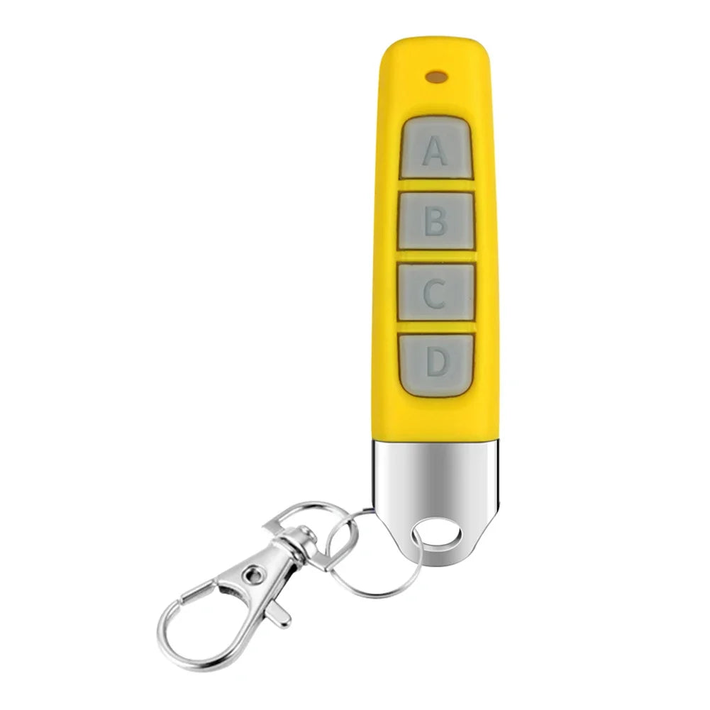 433MHz Remote Control Car Key Garage Door Opener Remote Control Duplicator Clone Cloning Code 4key Wireless Controller Receiver Peaceful Pleasures Health and Wellness 1pc Yellow 433MHZ