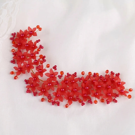 Crystal Pearl Floral Headpiece for Bridal Wedding Accessories Peaceful Pleasures Health and Wellness