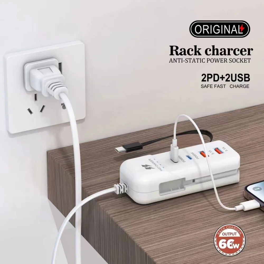 Multiport USB-C PD Fast Charge Wall Adapter | EU US UK Plug