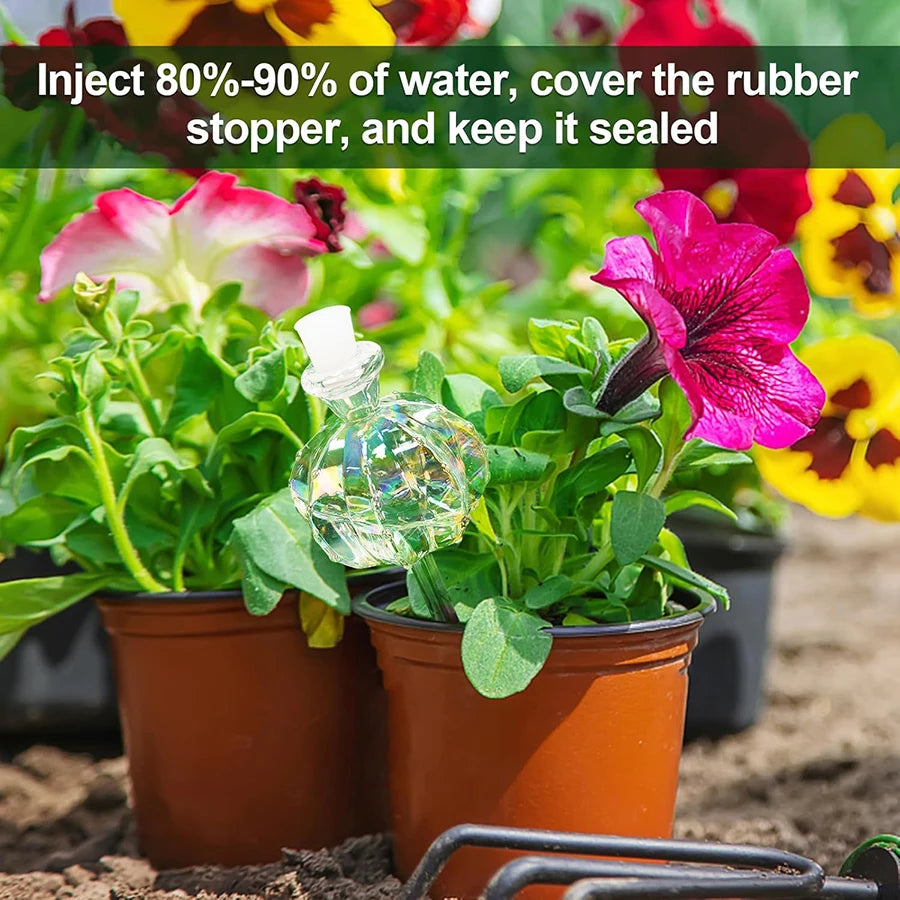 4-Pack Plant Watering Globes – Plastic Self-Watering Bulbs for Automatic Irrigation of Indoor & Outdoor Potted Plants