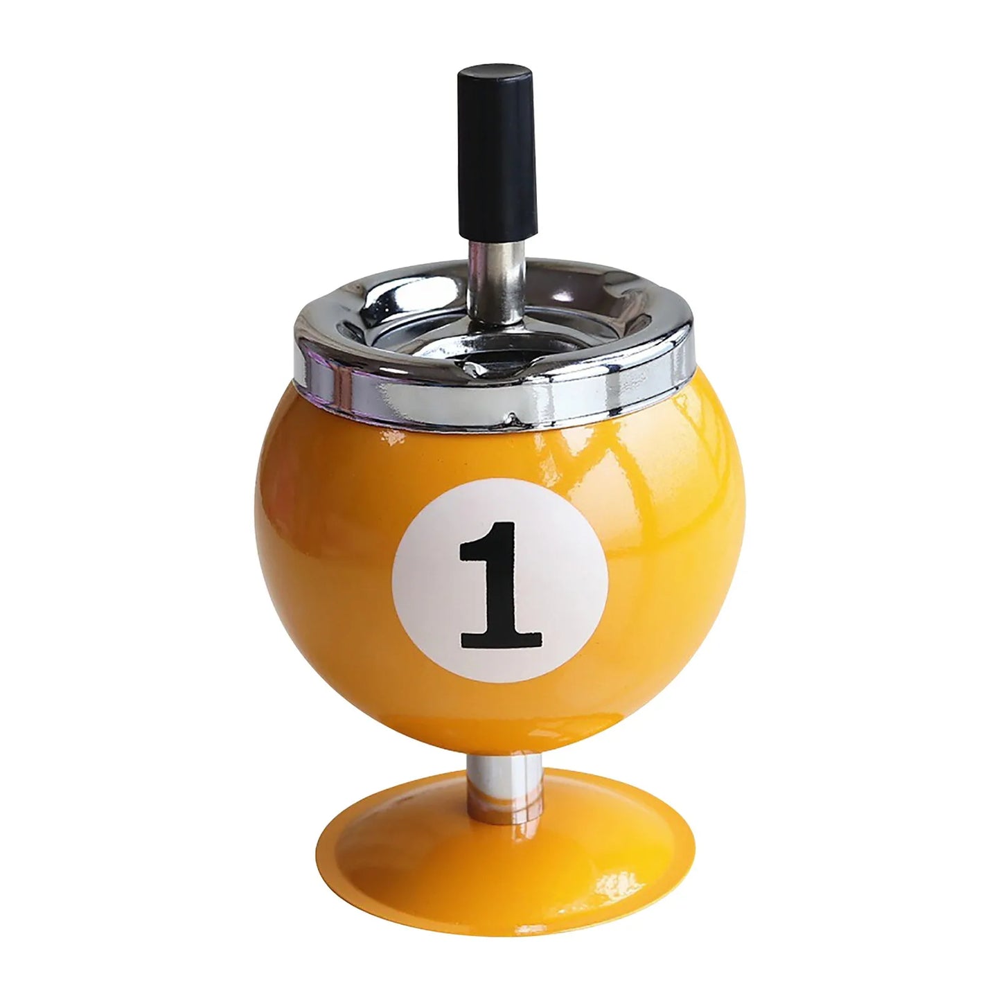 Ashtray Billiard Ashtray with Lid Windproof Automatic Extinguishing Decorative Ashtray for Home Restaurant KTV Bar Cigar Ashtray Peaceful Pleasures Health and Wellness