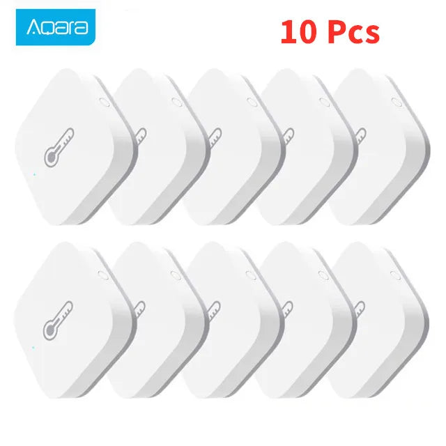 Aqara Temperature Humidity Sensor Smart Air Pressure Sensor Smart Control Zigbee Wireless Smart Home For Xiaomi Mijia Homekit Peaceful Pleasures Health and Wellness Aqara Sensor 10 Pcs China Mainland