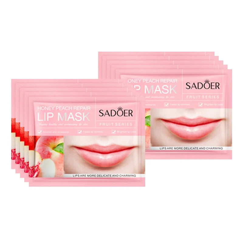 SADOER Fruit Collagen Lip Mask Patches – Hydrating 10 pcs