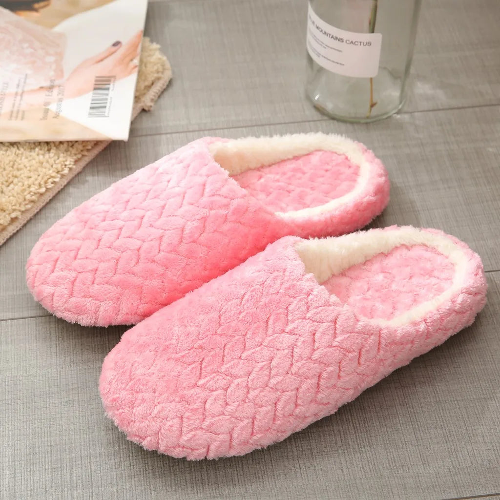 Cartoon Cat Memory Foam Indoor Slippers – Non-Slip & Warm