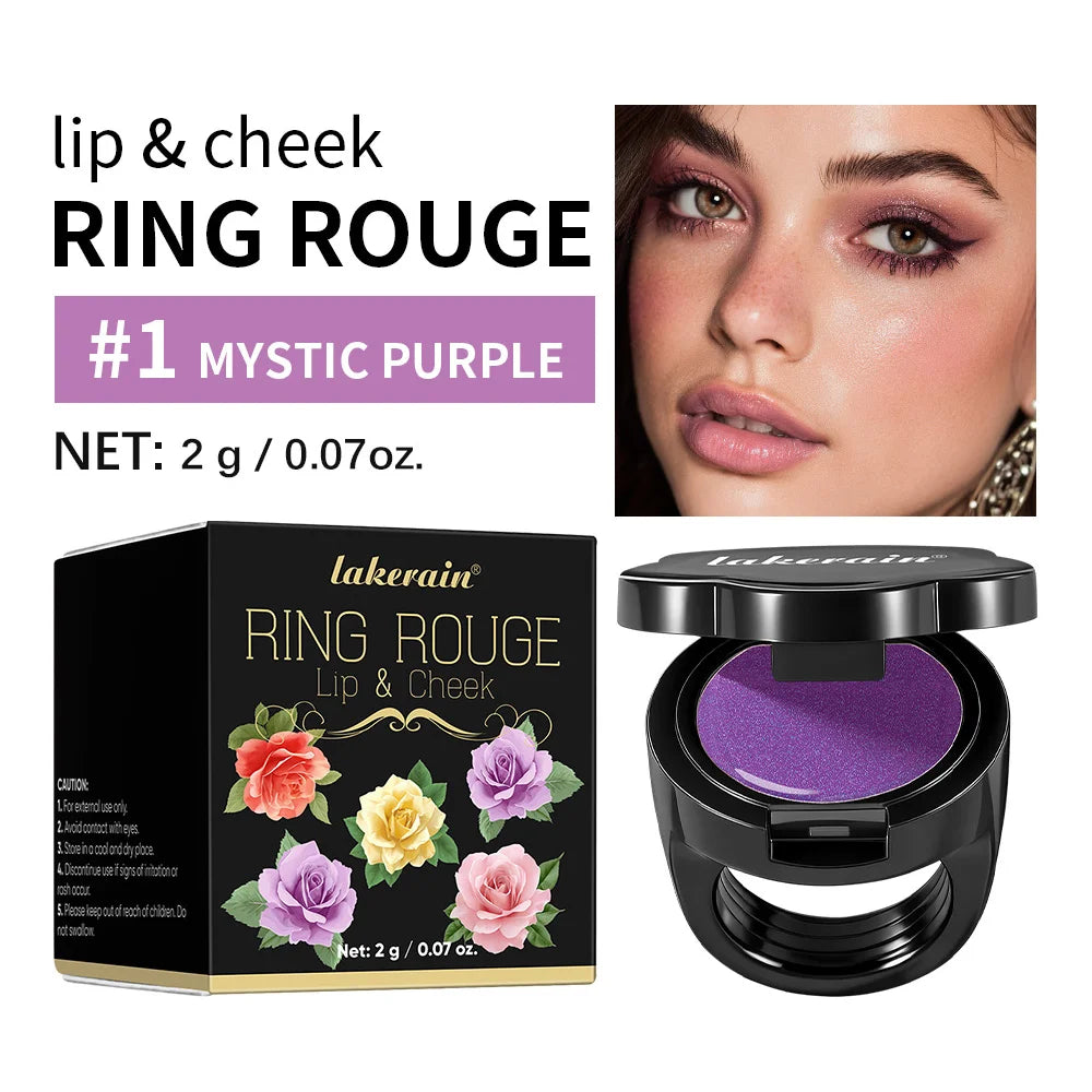 Ring- Lipstick For Lip Cheek Style Beauty Jewelry Makeup Long Lasting Moisturize Nourish 2026 Fashion Cosmetic Accessories Peaceful Pleasures Health and Wellness 1Mystic Purple