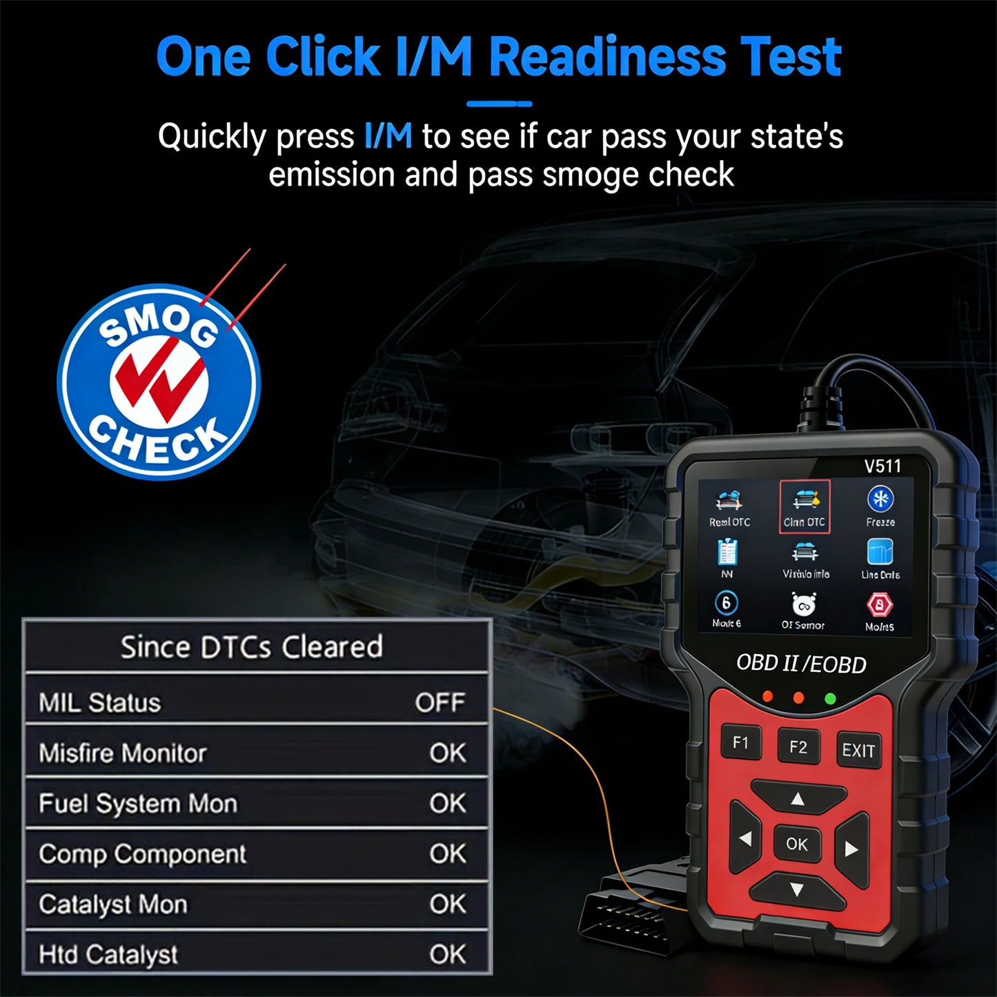 V511 OBD2 Scanner & Battery Tester – Car Diagnostic Tool