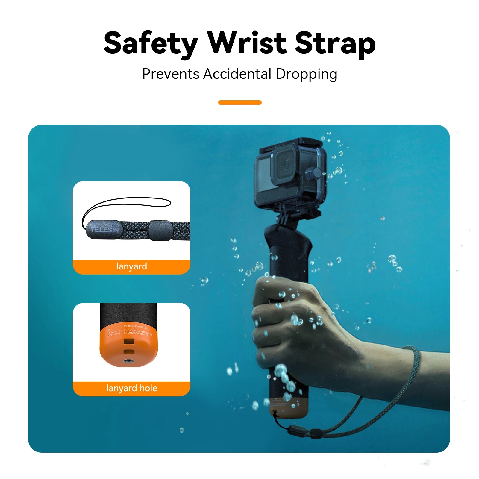 TELESIN Buoyancy Bar Selfie Stick Waterproof Selfie Stick for Gopro Hero 9 10 11 12 with Hand Strap Wireless Remote Control Peaceful Pleasures Health and Wellness
